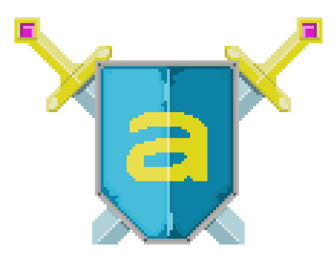 8 Bit Shield Sword Icon