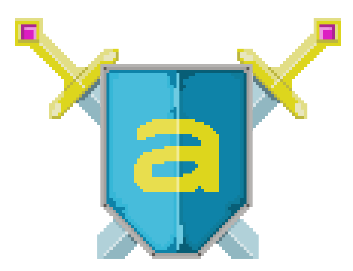 8 Bit Shield Sword Icon-1